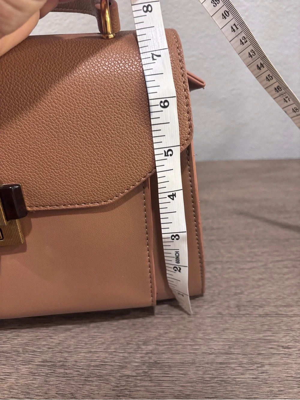 Tan/ Cognac Vegan Leather Top-Handle Women's Satchel